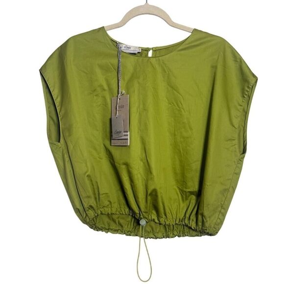 NWT Devotion Twins Ianthi Top in Dark Lime Sz. S - Picture 2 of 7